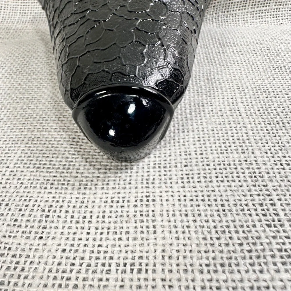 Art Deco Black READ Amethyst Glass Wall Pocket Imperial Glass 1930s 1940s VTG
